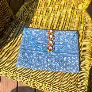 Batik & embellished clutch🌺NWTs
